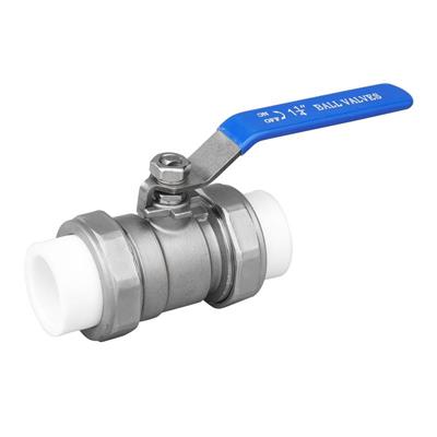 2PC PPR Double Union Hot Melt Ball Valve